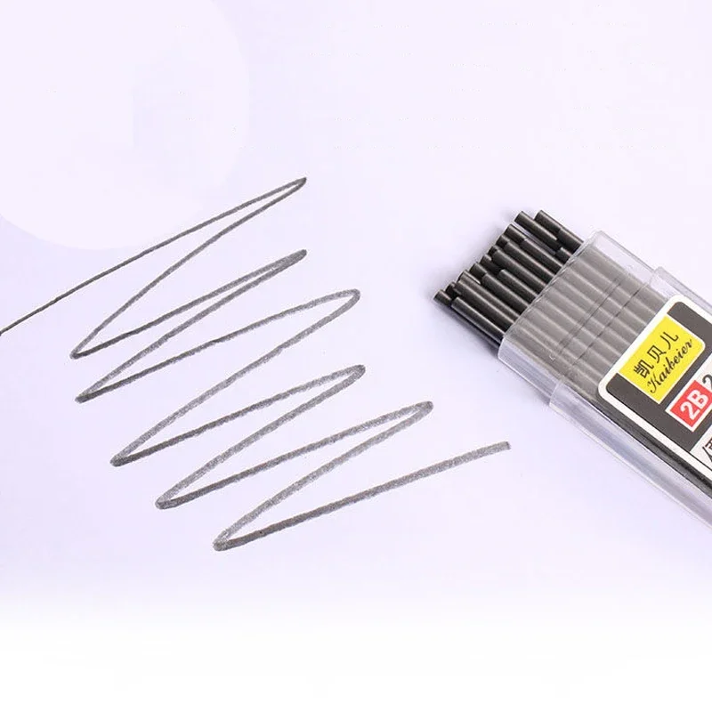 20 Chiếc/Chai Graphite 2.0Mm Dẫn Tự Động Bút Chì Lõi Thay Thế 2B Dày Core Cơ Bút Chì Đổ Lại Trường Văn Phòng nạp Lại