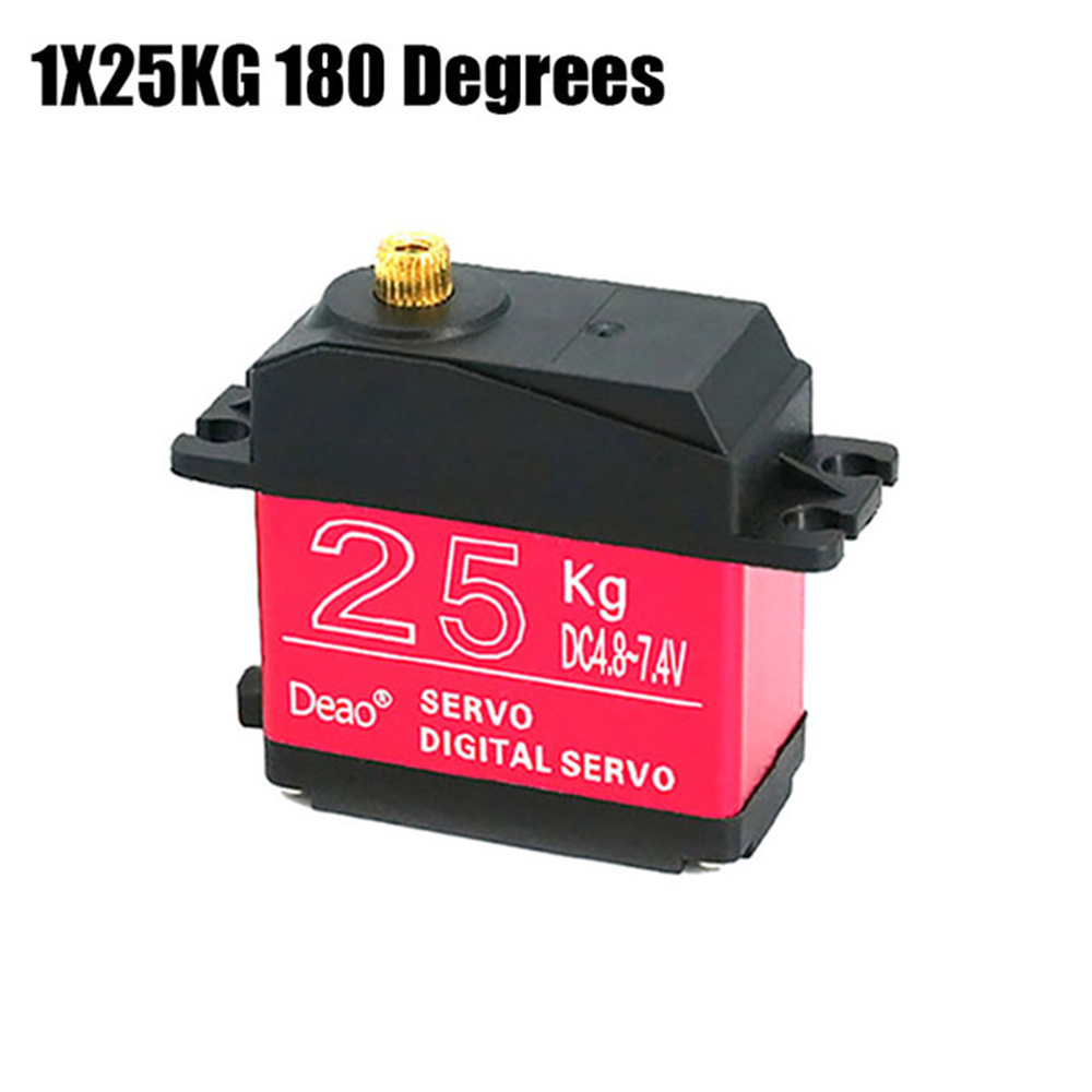 Waterdicht 20Kg 25Kg 30Kg 35Kg Servo 180 Graden 270 Graden Groot Koppel Digitale Servo Metalen Tandwielen 25T Servo Arm Voor Rc Auto Vrachtwagen