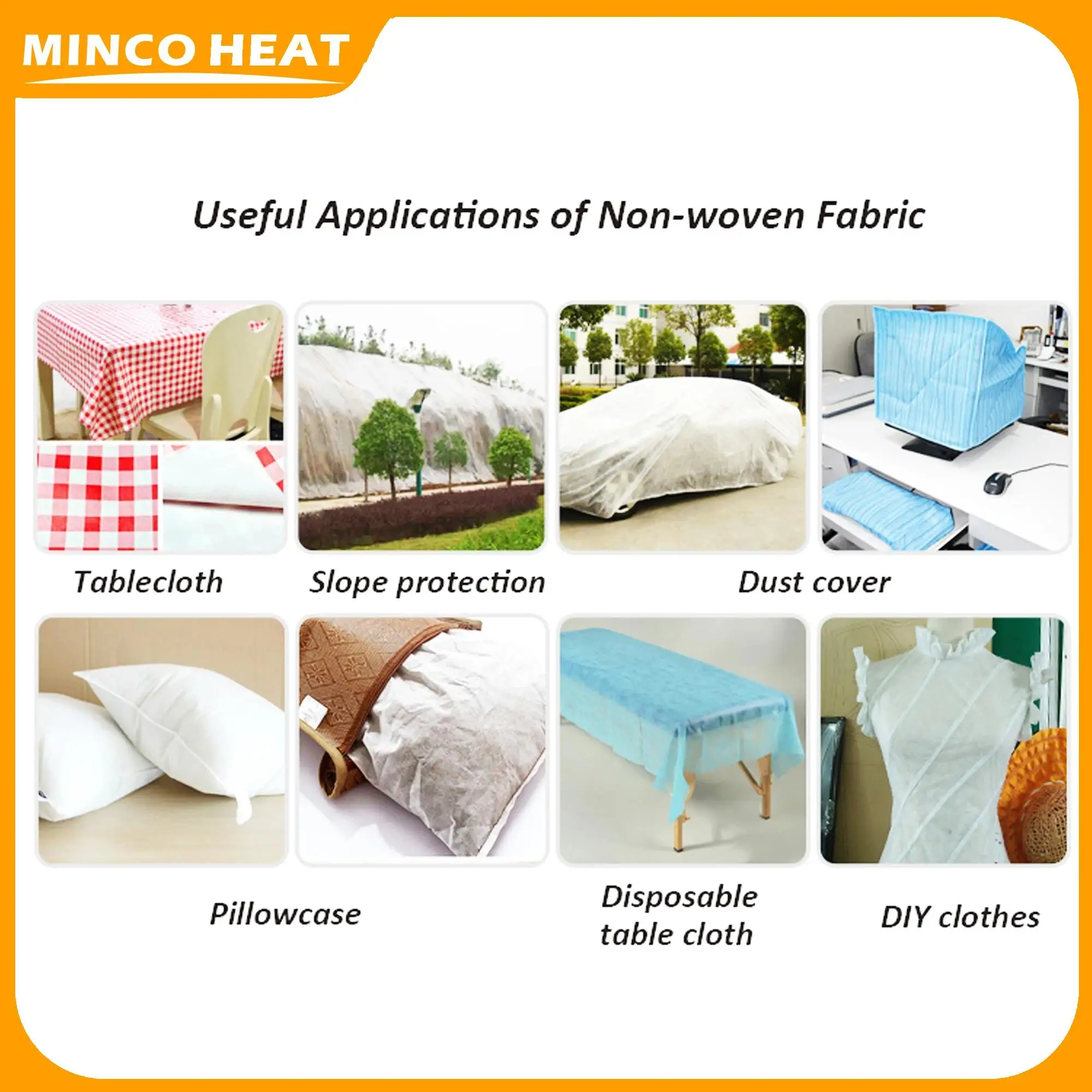 Minco Heat-sistema de calefacción por suelo radiante de tela no tejida, 100cm de ancho, accesorio para película calefactora infrarroja, protección a prueba de humedad
