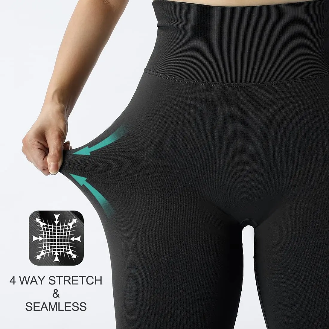 Leggings lavorati a maglia senza cuciture Pantaloni da palestra fitness Leggings a vita alta da donna Fianchi stretti Glutei color pesca Pantaloni da yoga nudi a vita alta
