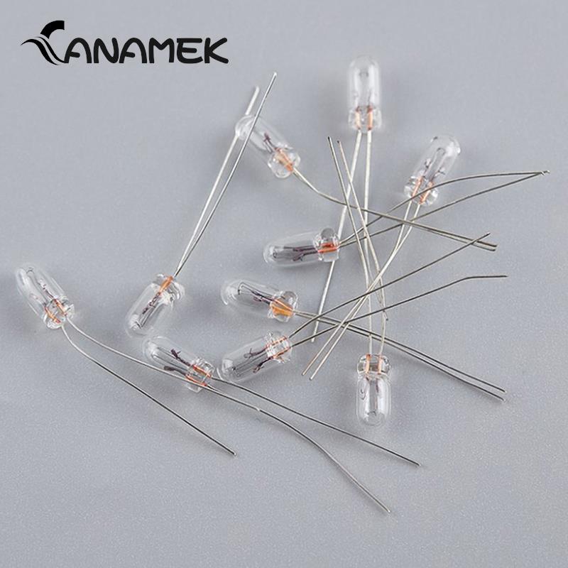 25 шт./партия, прозрачные кнопочные лампы 12 В 5 мм 4 мм 3 мм