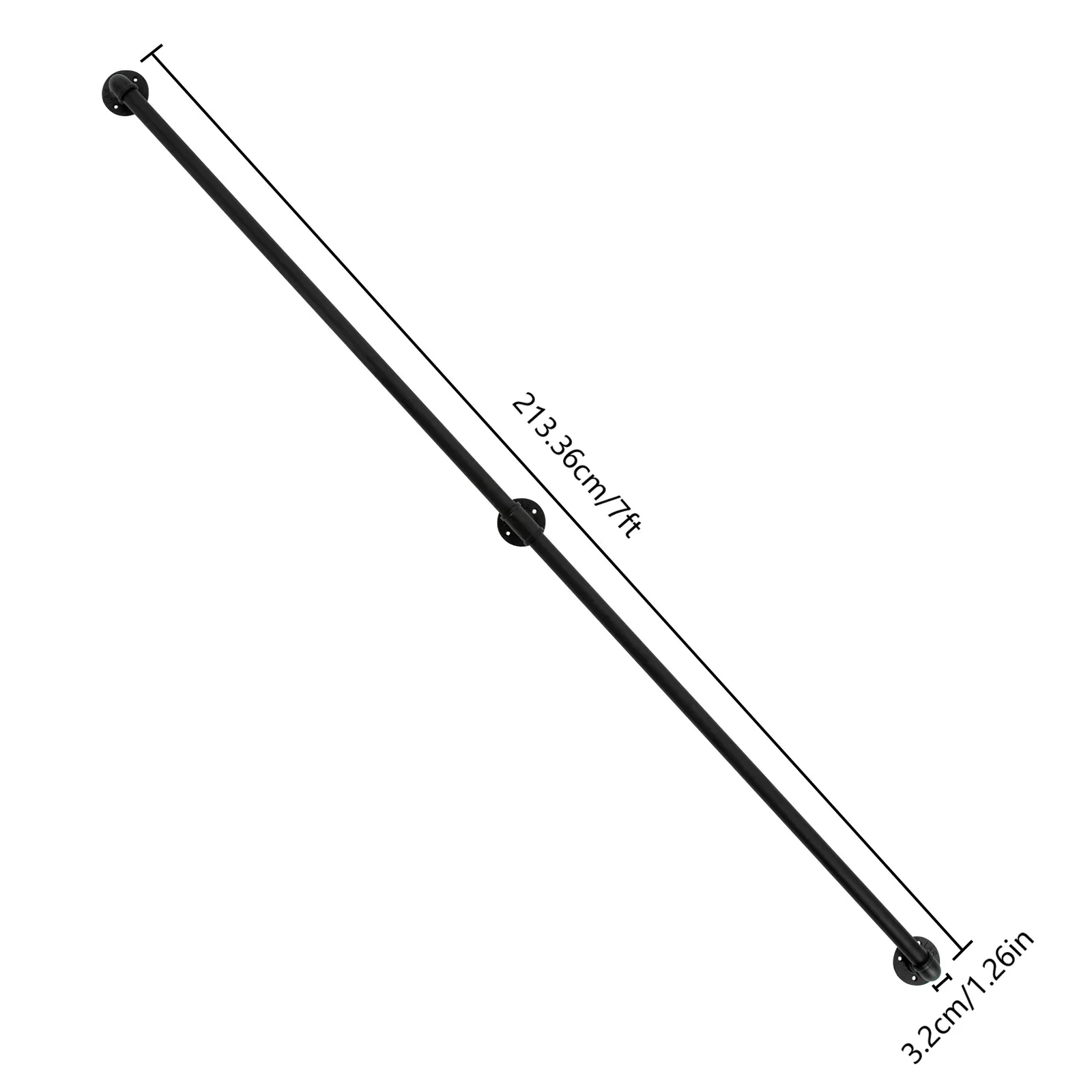 Ringhiera paramani per scale in metallo a due stadi nera da 7 piedi Corrimano per scale a parete e avvitato per scale soffitta
