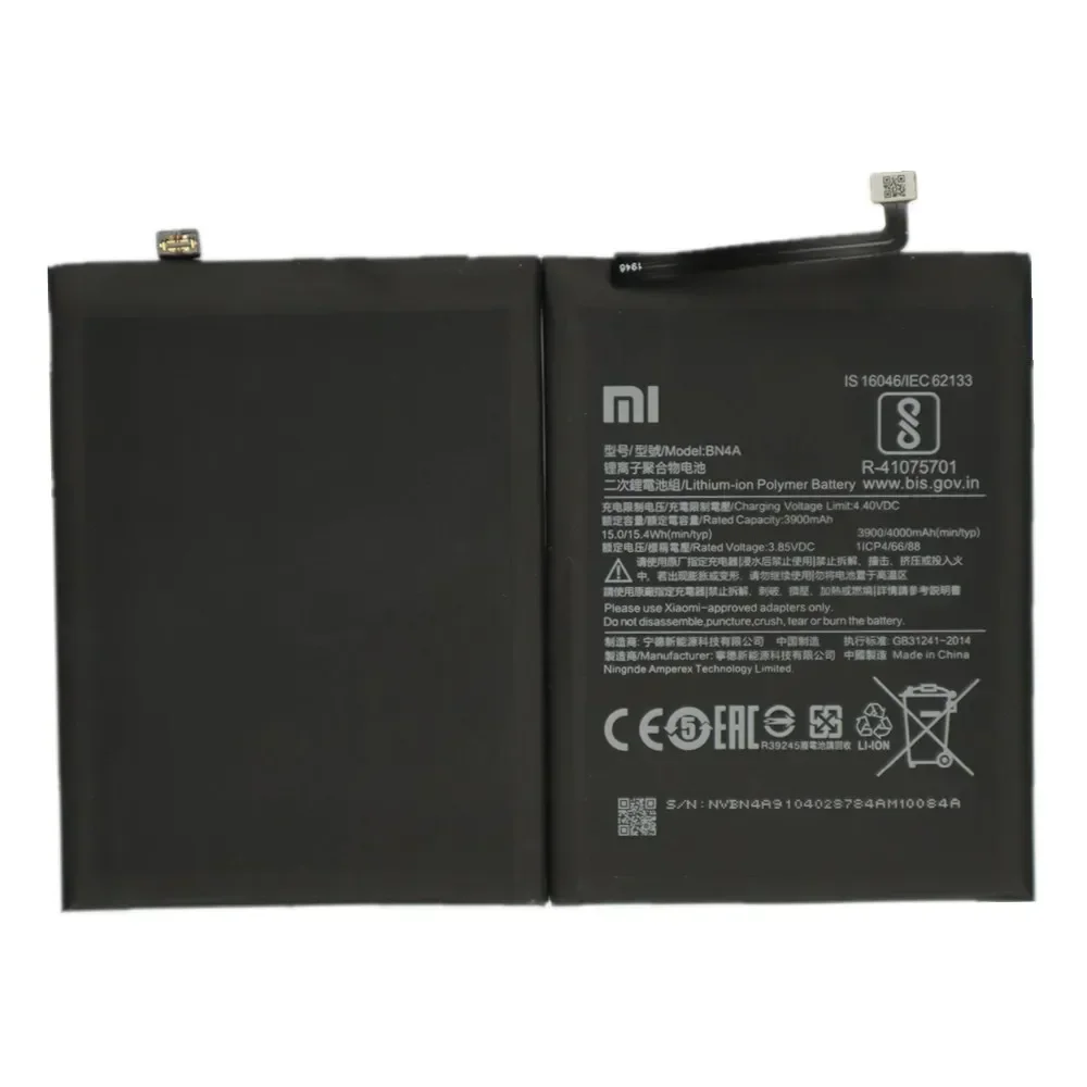 Xiaomi Redmi Note 7 Pro用のオリジナルバッテリー,4000mah,bn4a,m1901f7c,100%