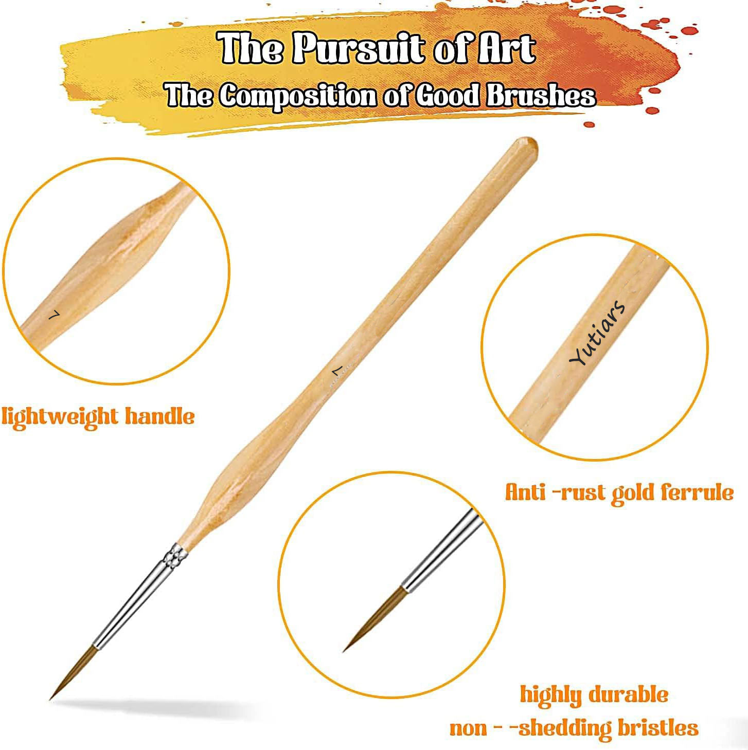 11pcs Micro Detail Paint Brush Set Triangular Grip Handles Miniature Art Brushes Small Fine Tip Paintbrushes Perfect For Waterco