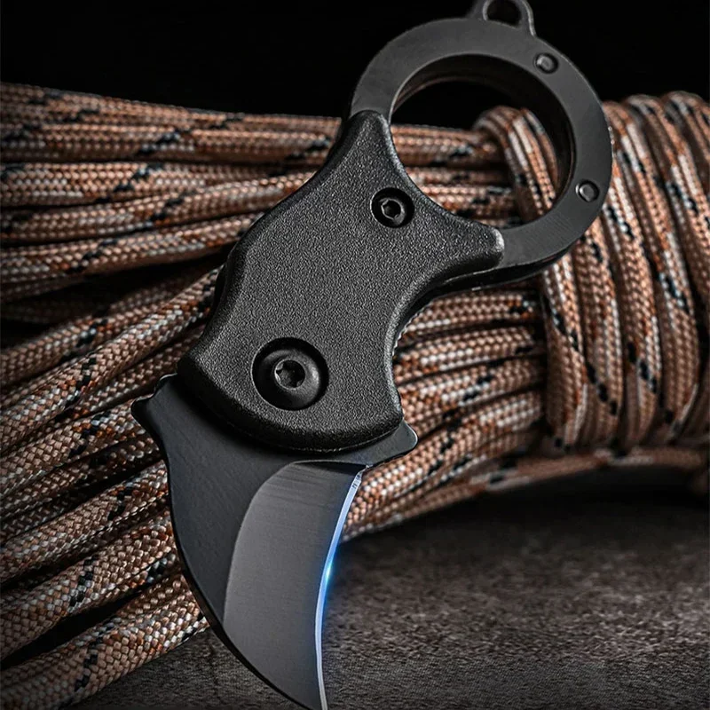 Mini coltello pieghevole, lama affilata per l'apertura di pacchi espressi, accessorio per appendere portachiavi, coltello da esterno portatile