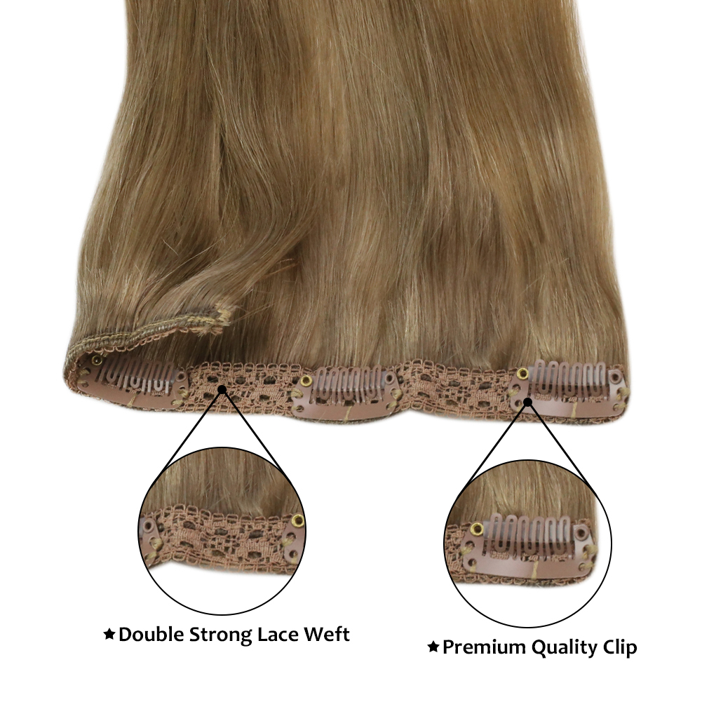 Moresoo pince dans les Extensions de cheveux 100% réel Remy cheveux humains brésilien soyeux Extension de cheveux raides Balayage Extension de cheveux blonds