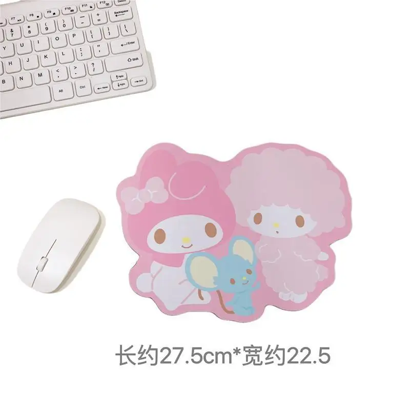 Kawaii Sanrio Kuromi Cinnamoroll Mouse Pads Computer Cute Irregular Melody Anti-Slip Desk Pad Computer Keyboard Pad Girls Gift