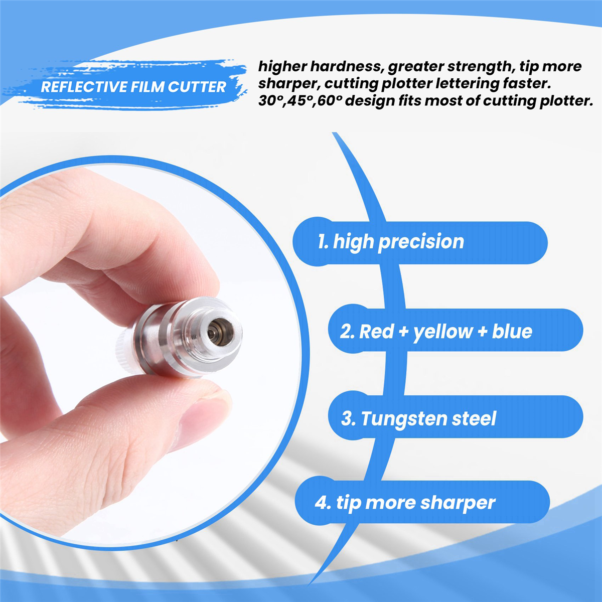 Base portalama con lame da taglio da 18 pezzi (30/45/60 gradi) per Silhouette Cameo 1 2 3/Portrait/Curio/Graphtec 6000/Ce