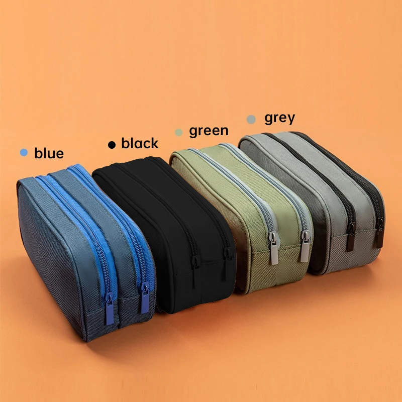 Estojo camuflado do exército, grande capacidade, bolsa de lápis, zíper duplo, bolsa de lona, volta às aulas, material de papelaria, presente