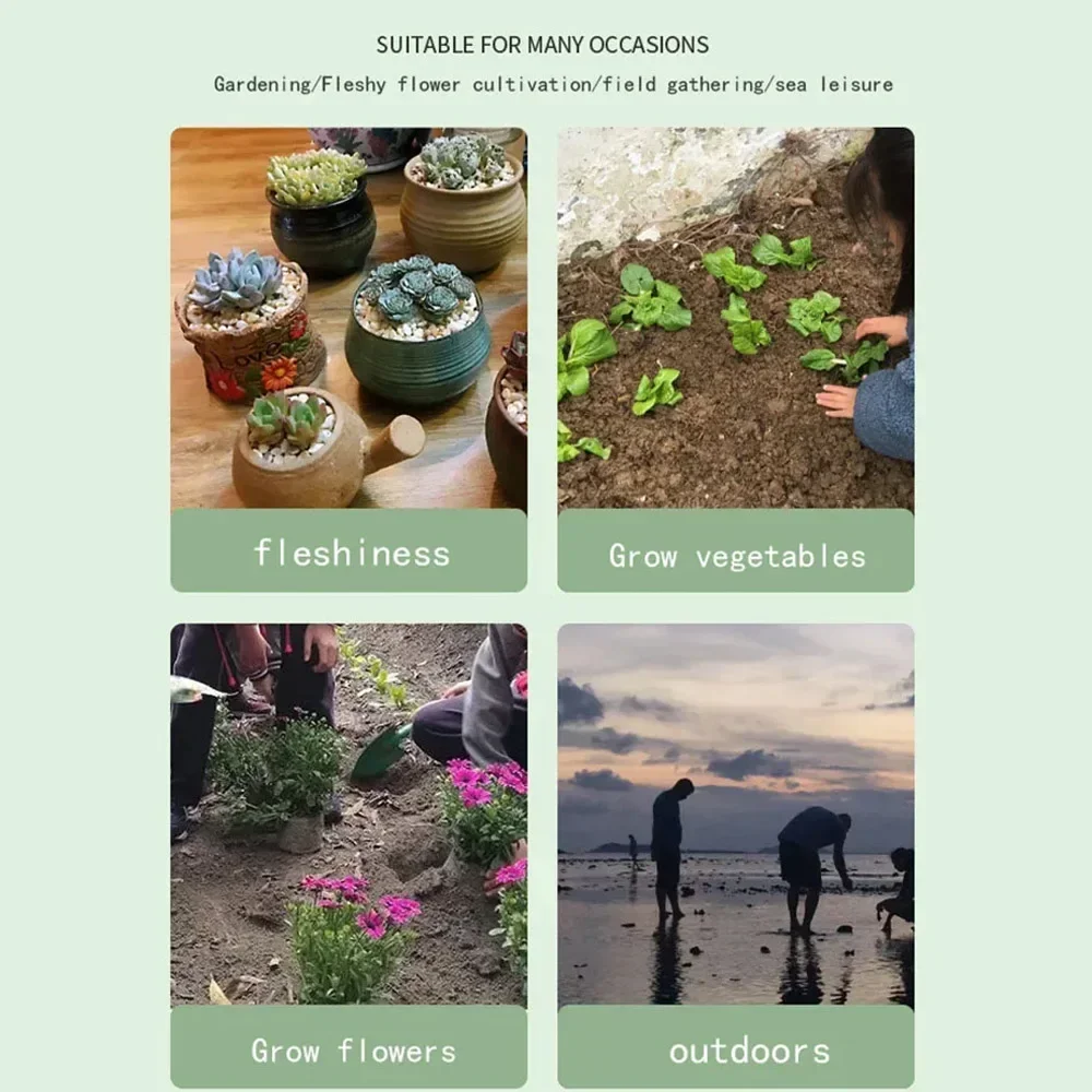Pala de jardín versátil para plantar flores, desmalezar, aflojar el suelo con azada de hierro resistente para cosecha de verduras silvestres