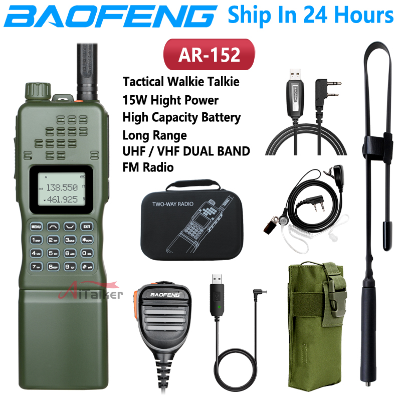 AR-152 BaoFeng Walkie Talkie HAM Comunicador AN /PRC-152 Dual Band 2 Way Radio Long Range Wolki Tolki Stations 15W Transceiver