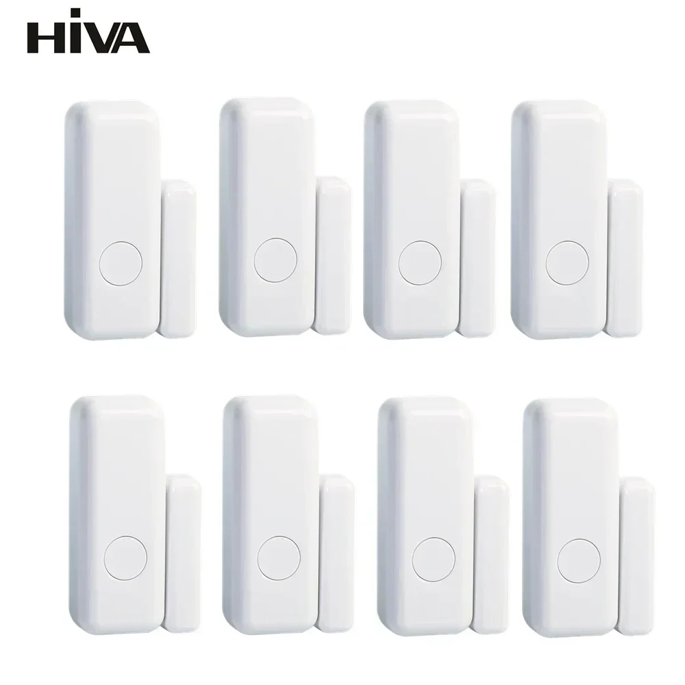 HIVA Drahtloser magnetischer Tür- und Fenstersensor EV1527 Codierungsmodus RF 433 MHz für Home Security Alarm System Home Einbruchalarm-Kits