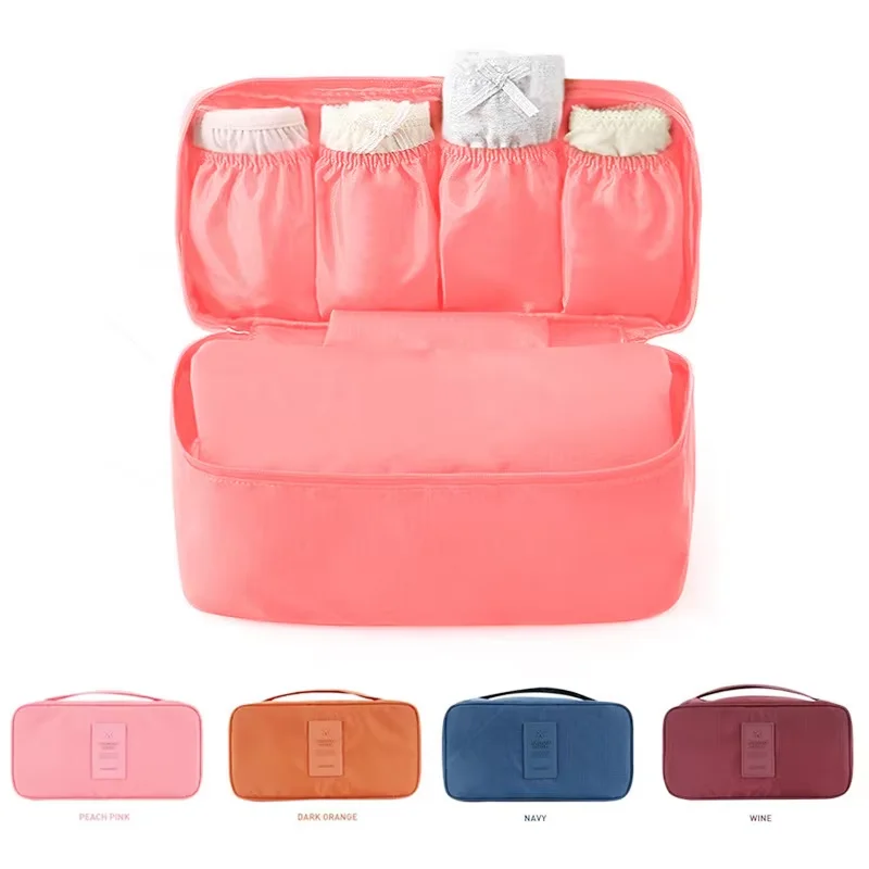 Bolsa de armazenamento de roupa íntima portátil simples, organizador leve à prova de poeira, recipiente de viagem multifuncional