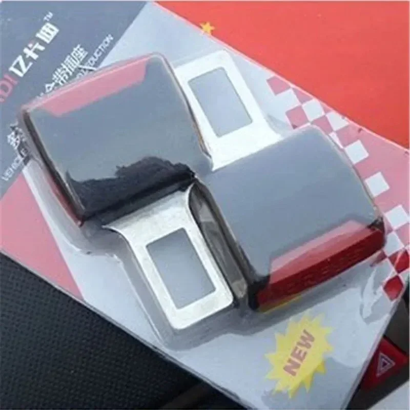 2 pçs cinto de segurança do carro fivela extensão clipe soquete grosso duas peças extensor de carro cinto de segurança estofamento extensão fivela plug fivela