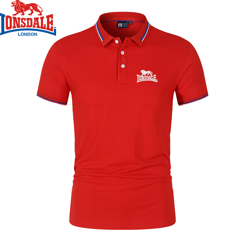LONSDALE-Polo Brodé à Manches Courtes pour Homme, Haut Décontracté, de Haute Qualité, Nouvelle Collection Été