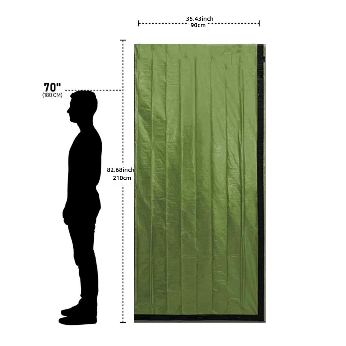 Tragbarer wasserdichter Notfall-Überlebens schlafsack im Freien edc Camping ausrüstung Thermos ack Erste-Hilfe-Rettungs set Mylar-Decke