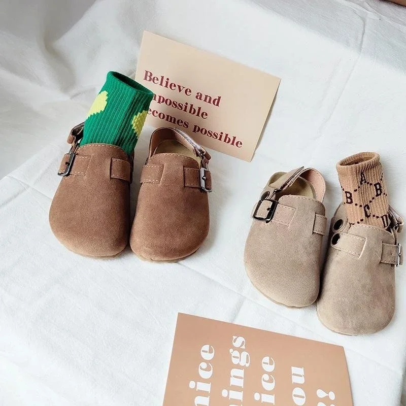 Kinder Fleece elastische Clogs Baby Jungen Mädchen Plüsch Slipper, Prewalker Winter warme weiche Sohle Schuhe, rutschfeste Schuhe