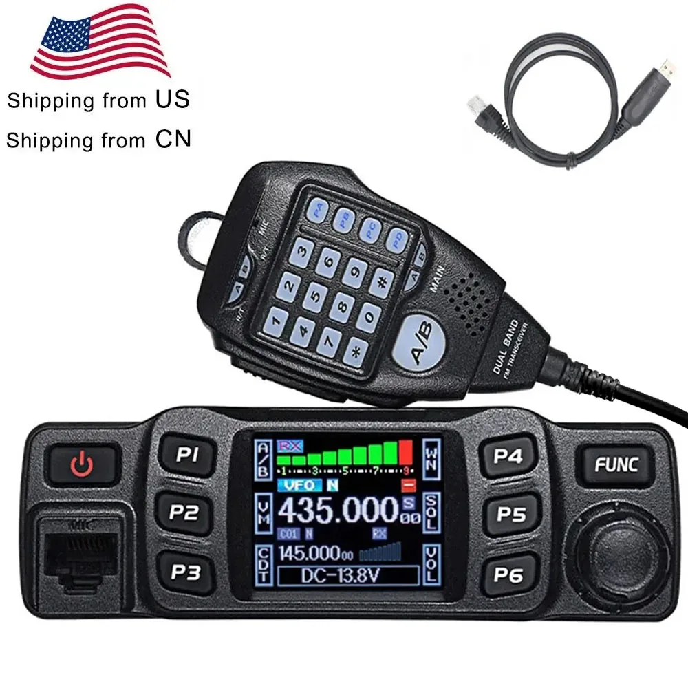 AnyTone AT-778UV 25W 2 Băng Tần 136-174 Và 400-480MHz Vô Tuyến Nghiệp Dư 200 Kênh Bộ Đàm mini Radio Di Động