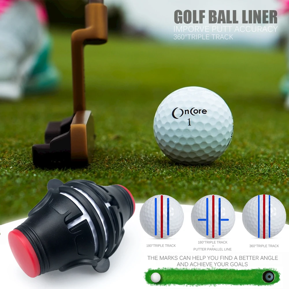 Rotante a 360 gradi Pallina da golf Liner Marker Template Pennarello Golf Putting Posizionamento Imporare la precisione del putt Aiuti Strumenti da golf