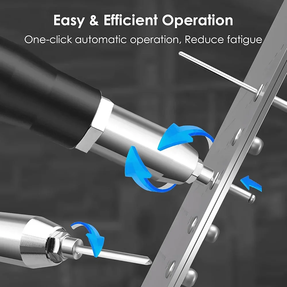 PATUOPRO Brushless Electric Rivet Gun Cordless Rivet Nut Gun Drill Insert Automatic Riveting Power Tools For Makita 18V Battery