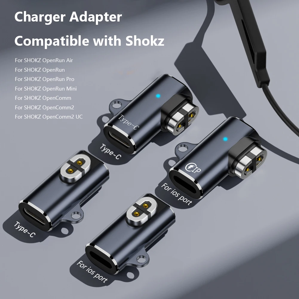 USB C/dla iOS na adapter magnetyczny Adapter ładowarki Adapter kabla ładującego dla AfterShokz OpenRun Air/Pro/Aeropex AS800 S803