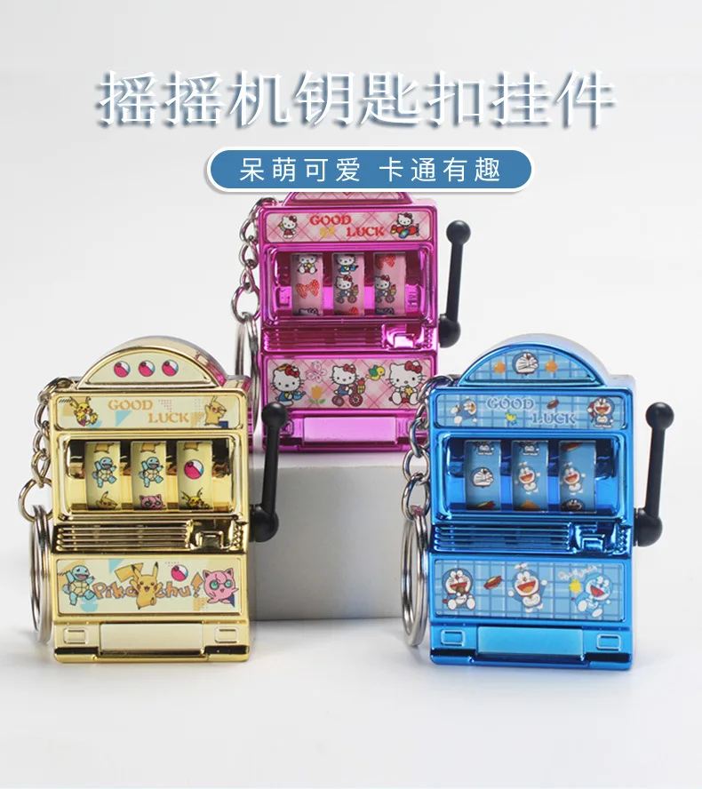 Pokemon Mini เครื่องจับสลากพวงกุญแจ Pikachu Dingdang แมวผลไม้เครื่องจี้เครื่องจับสลากของเล่นขนาดเล็กในสต็อก