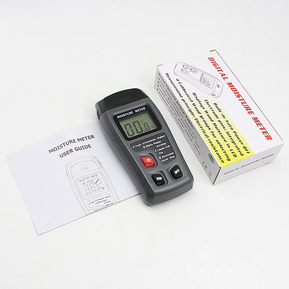 1PC EMT10 เครื่องวัดความชื้นที่ถูกต้องจอแสดงผล LCD ขนาดใหญ่ไม้เครื่องทดสอบความชื้น Digital Wall Moisture Detector ไม้เครื่องวัดความชื้นไม้