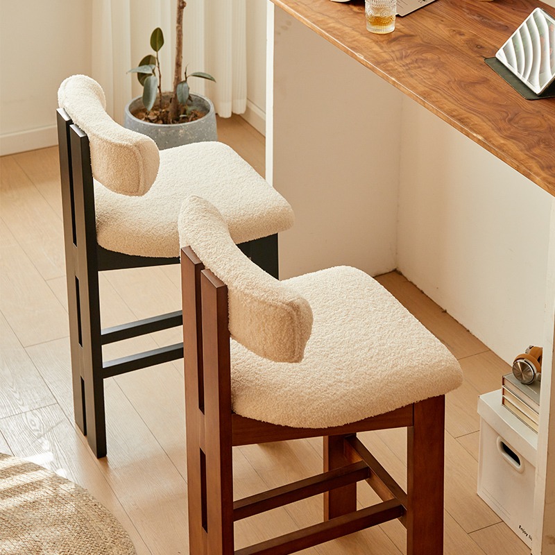 Home Bar Stuhl Küche Theke Hocker Hohe Elegante Bar Stuhl Nordic Stil Esszimmer Holz Moderne Luxus Tabouret De Bar Möbel