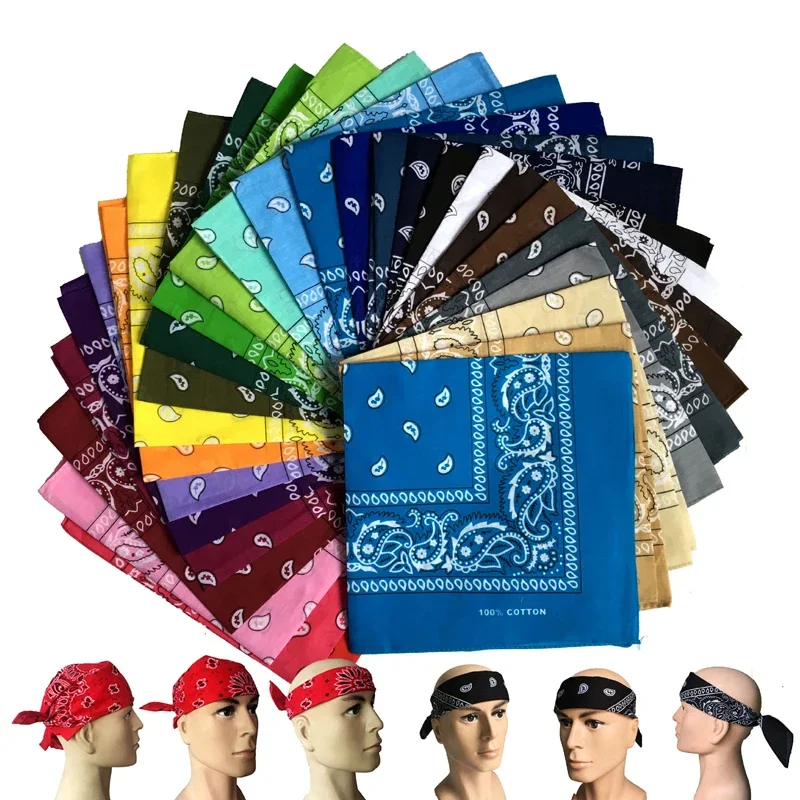 Czeski nadruk chustka Paisley opaski z nadrukiem Hiphop chustka Outdoor unisex opaska na głowę opaski na nadgarstki maska ​​na twarz chusteczka
