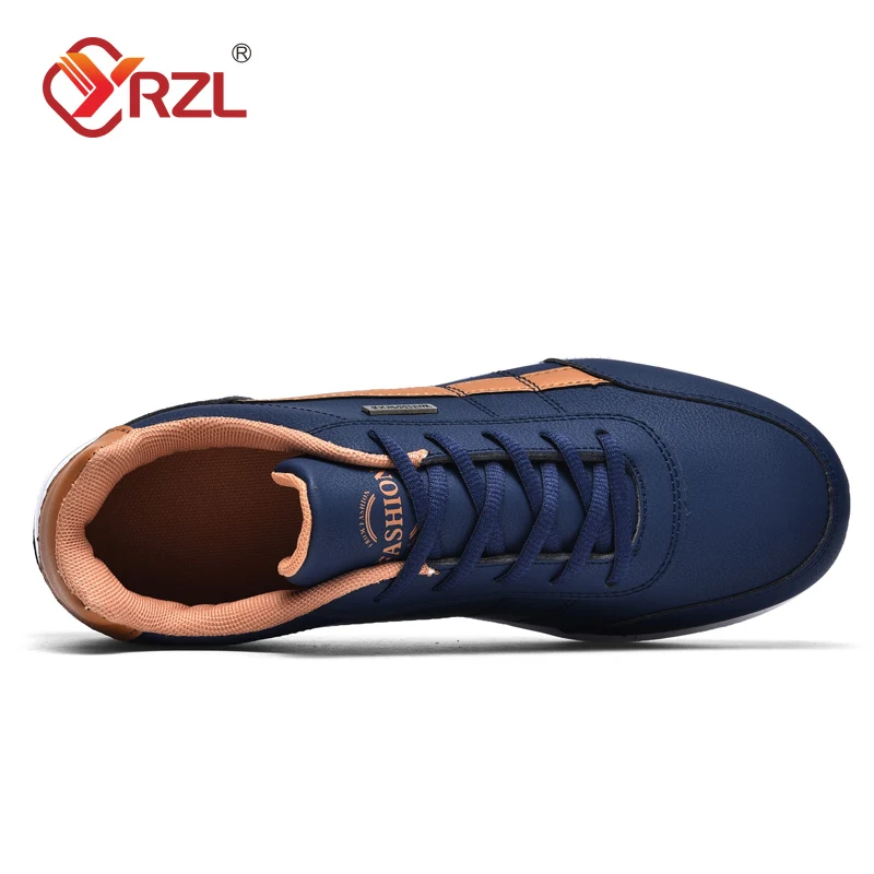 YRZL zapatos de hombre primavera otoño zapatillas impermeables para caminar ocio zapatos deportivos de cuero para hombre calzado antideslizante tenis para hombres