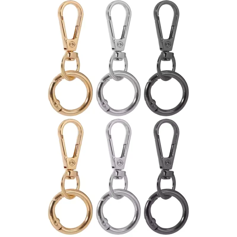 2 pcs คลิปหมุน Clasp,โลหะหมุน Snap Hooks, คู่เปิด Key CHAIN คลิป Key แหวนสําหรับงานฝีมือ DIY Lanyard ทํา
