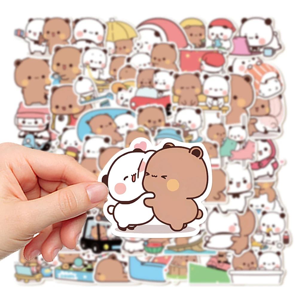 10/30/50pcs Carino Bubu e Dudu Adesivi Orso Coppia Giocattolo FAI DA TE Doodles Decorativo Graffiti Decalcomania Bottiglie di Telefono Scrapbook Impermeabile