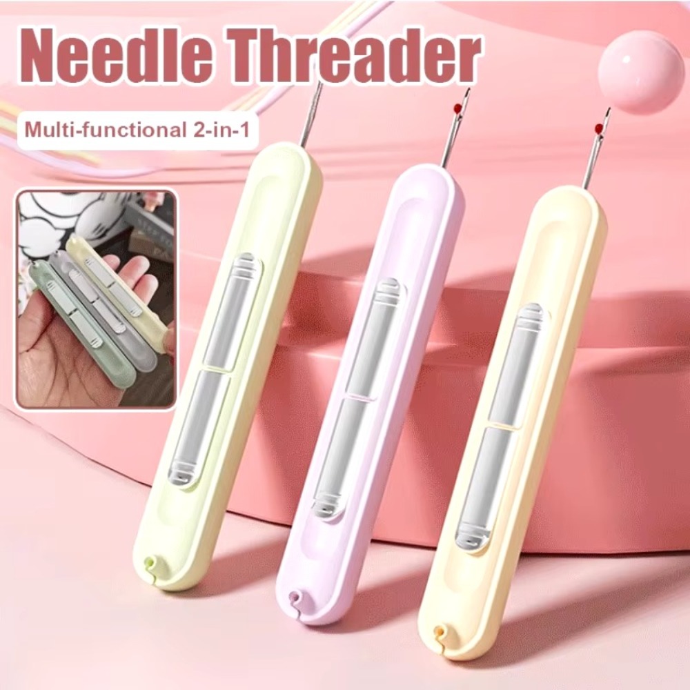 Needlework Threading Needle Threader Embroidery Cross Stitch DIY Sewing Accessories Hand Sewing Special Tools Double Head 2in1
