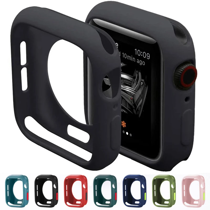 Pokrowiec na Apple Watch Case 49mm 44mm 40mm 42mm 38mm 45mm 41mm Akcesoria Miękki silikonowy zderzak iWatch Series Ultra 9 8 7 se 6 5
