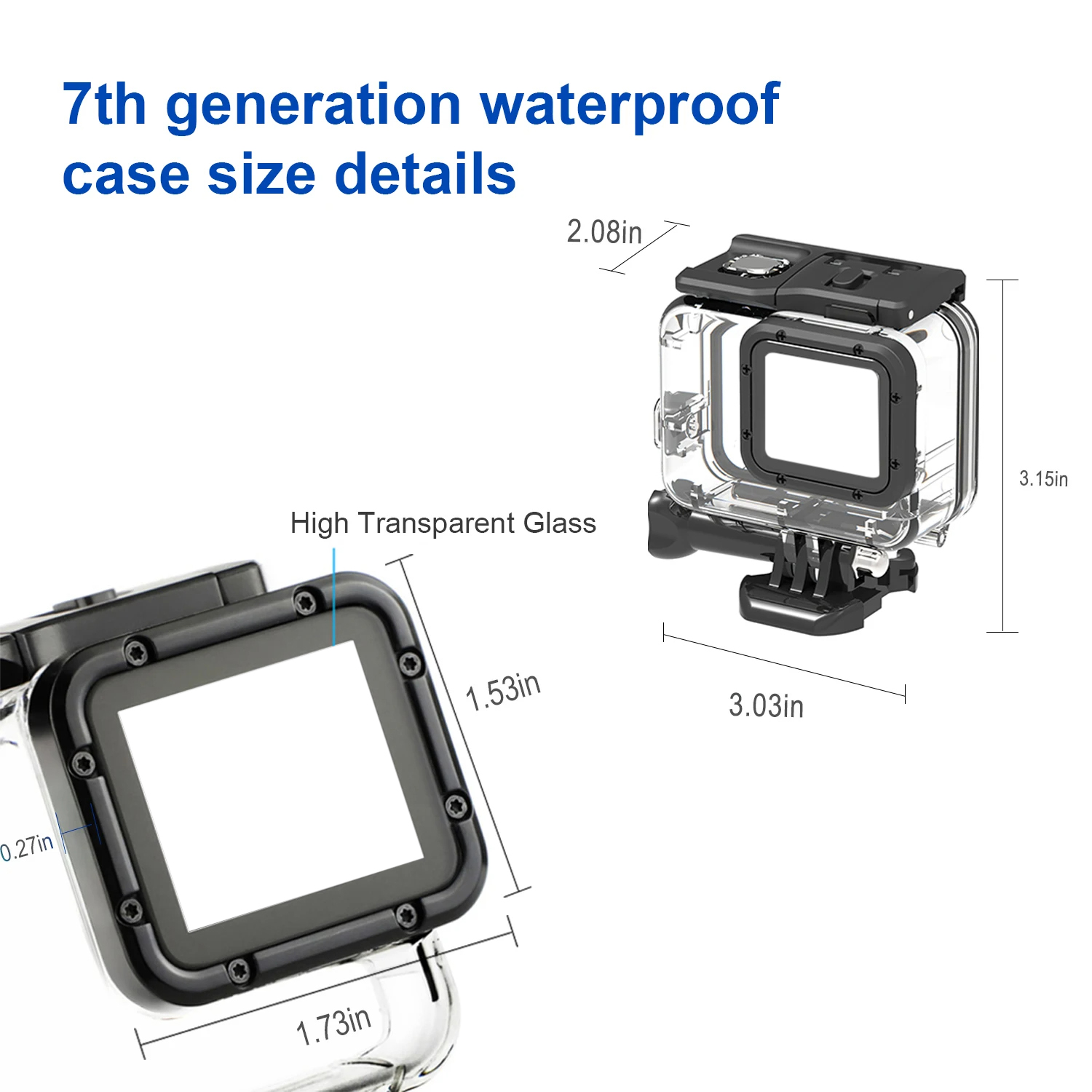 GoPro Hero 5 6 7 Chống Nước Nhà Ở Lưng Dưới Nước Lái Xe Đi Pro 5 6 Bảo Vệ Bổ Nhào Bao Hành Động camera Accessoris