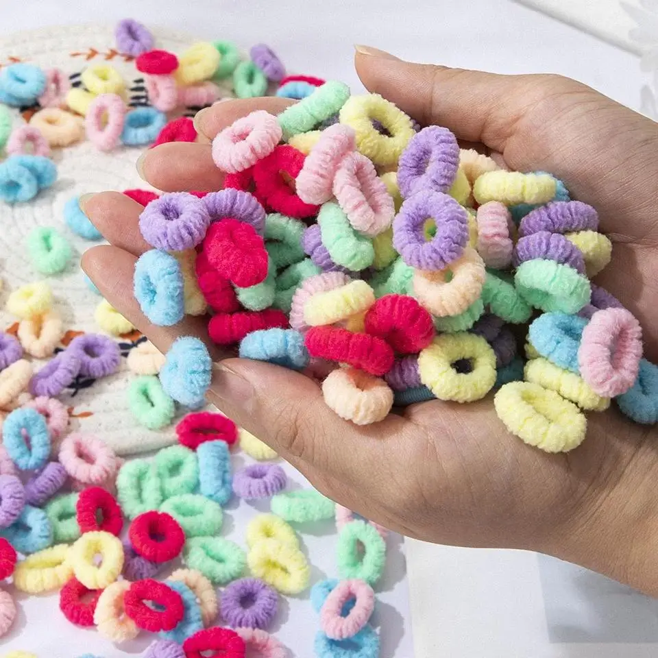 100/300/500pcs Ragazze Fasce Elastiche Dei Capelli Per Bambini Coda di Cavallo Tenere Legame Dei Capelli Elastico Scrunchie Accessori Per Capelli Per Bambini per le donne