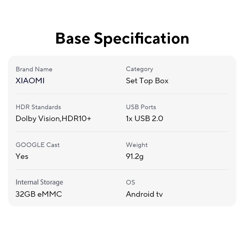 Versión Global Xiaomi TV Box S 3.a generación 4K Ultra HD Bluetooth 5,2 Wifi6 32GB ROM Google TV Asistente de Google reproductor multimedia inteligente