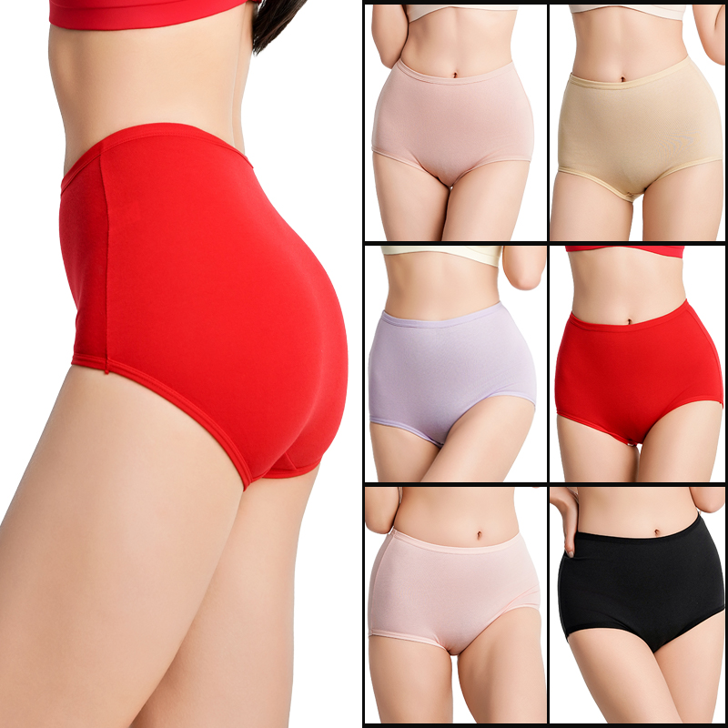 Women Cotton High Waist Panties Soft Breathable Briefs Oversize Underwear Plus Size Lingerie Seamless Ladies Panty Underpants