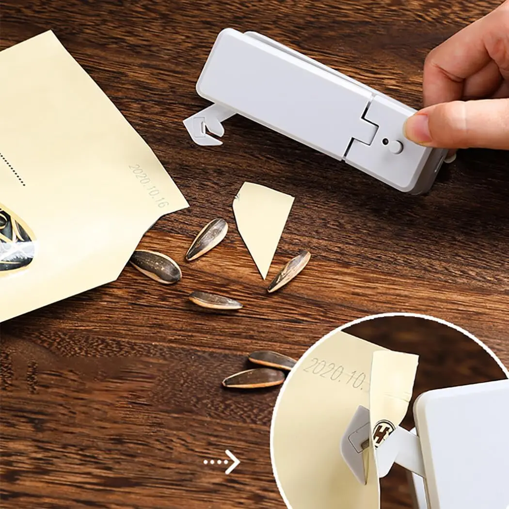 USB 2 IN 1 ヒートシール装置熱プラスチック食品ポータブルシーラーチップスナックバッグシーラー機包装キッチンアクセサリー