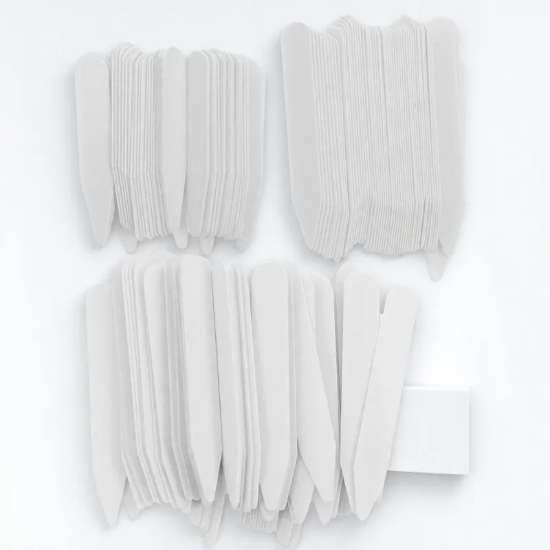 200 szt. Podpórki do kołnierzyków, plastikowe, białe, 2,5 cm, 2,6 cala, 6,5 cm, 2,8 cala, 7 cm, akcesoria do koszul męskich, utrzymują kołnierzyk prosty.