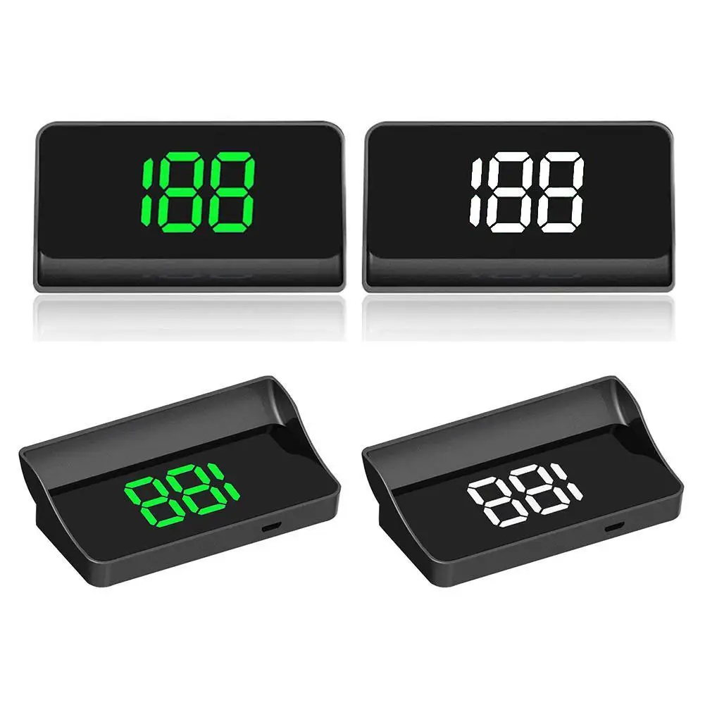 Carro head-up display hud pára-brisa kmh velocímetro eletrônico digital sistema gps projetor interior guarnição acessórios