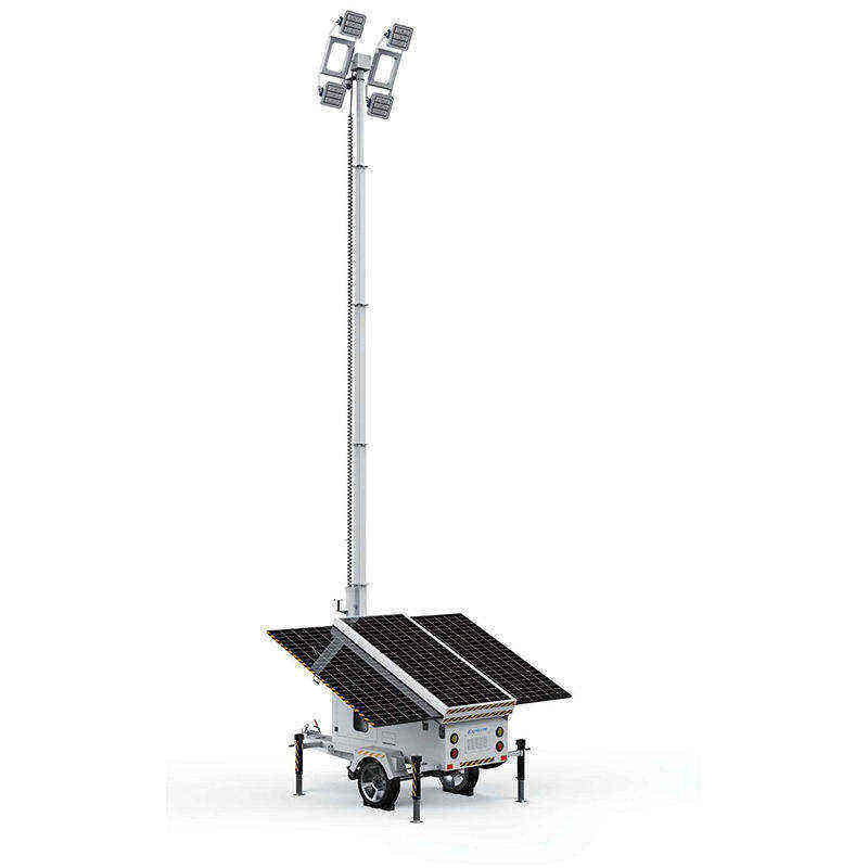 หอคอยไฟแสงอาทิตย์อะลูมินัมอัลลอย6000K 100W