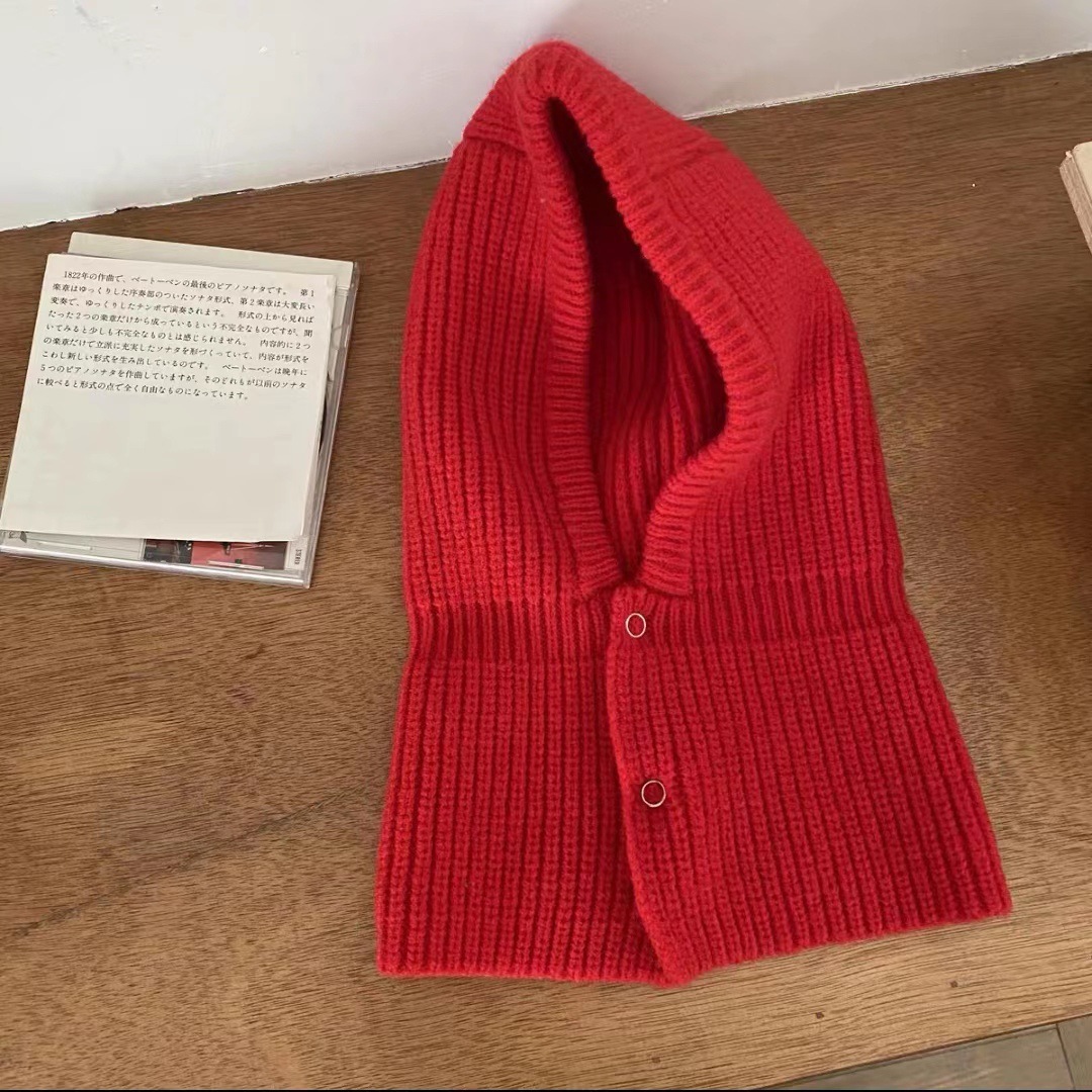 Herfst Winter gebreide advertentie warme hoes, neus, wollen muts, nekbeschermer