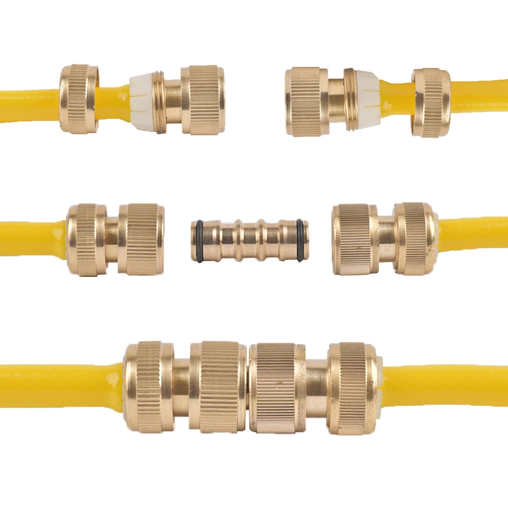 1/2 3/4 "Chủ Đề Đầu Nối Nhanh Bằng Đồng Tưới Vườn Adapter Tưới Nhỏ Giọt Đầu Vòi Bằng Đồng Đầu Nối Nhanh Phụ Kiện 1 Cái