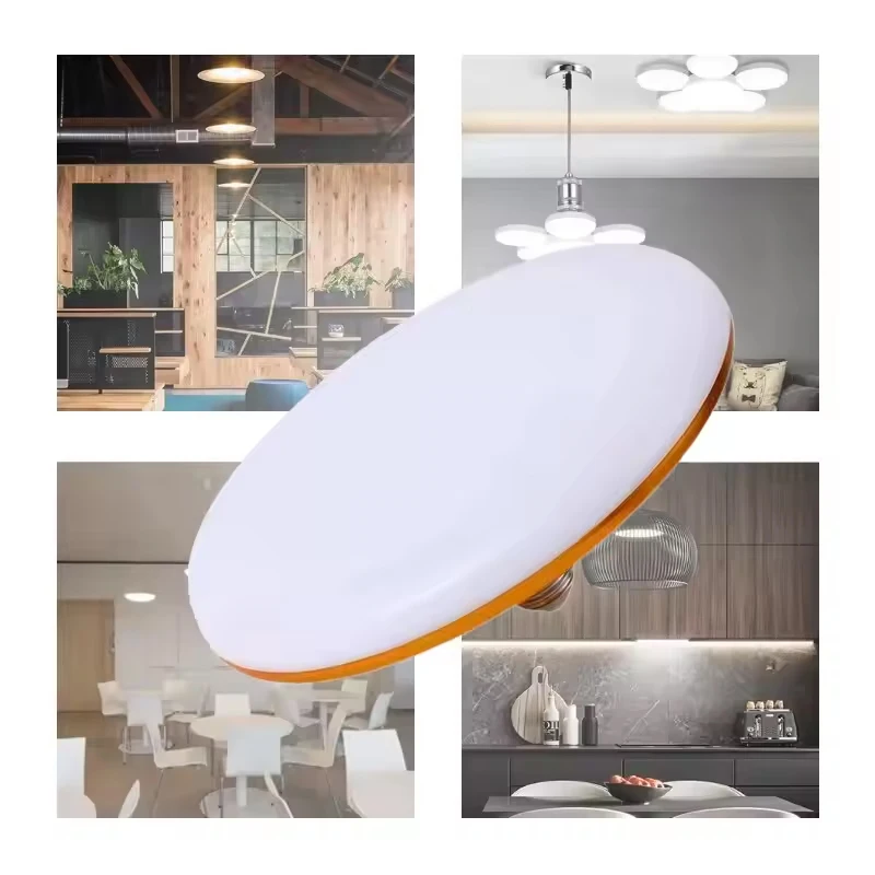 Lampadina a LED AC 220v E27 Base Lampada a risparmio energetico per uso domestico 30W Illuminazione per interni Disco volante Luce 6500k Lampada da soffitto Luce per garage