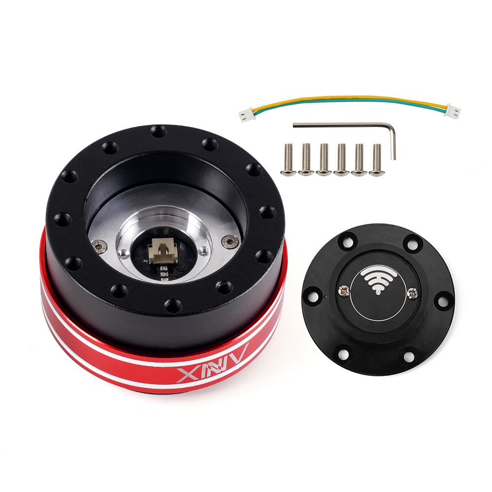 MUGE-Новый 6-луночный гоночный симулятор игрового руля, быстроразъемный адаптер ступицы 70 мм для MOZA Simagic M10 A/Mini Euro Truck QR040