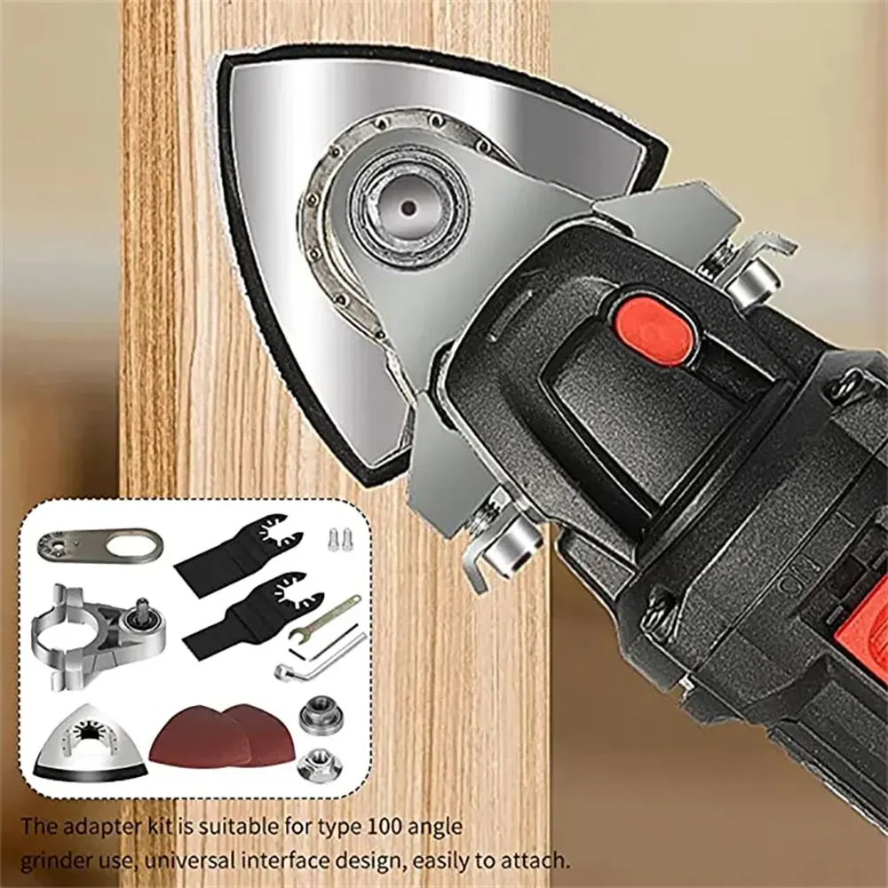 accesorios para radialeccentric shaft m14 adaptador oscilante Adaptador de amoladora angular M10 M14, conversión de adaptador de cabeza Universal, herramienta pulidora de amoladora angular para moler y dar forma áspera