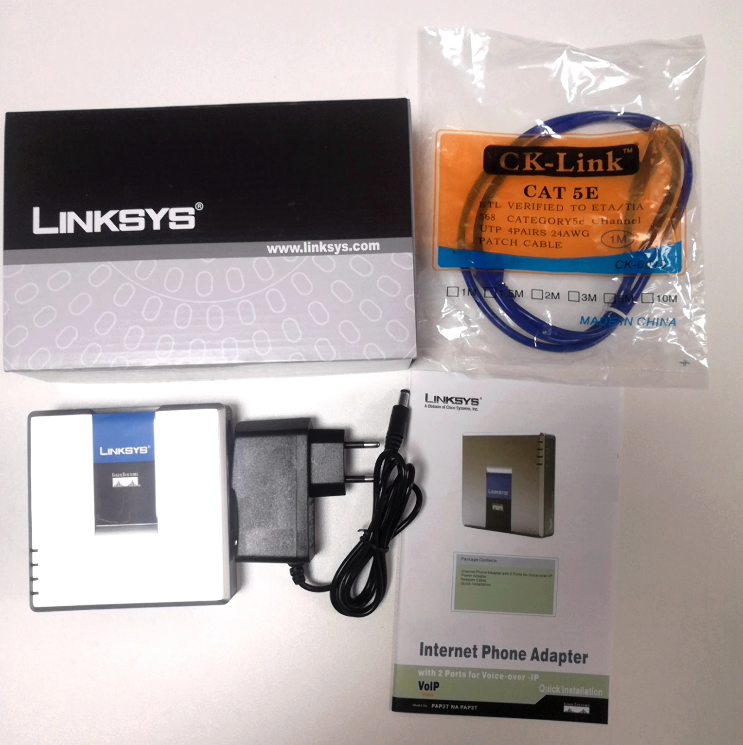 Nuevo Adaptador de teléfono VOIP PAP2T SIP desbloqueado con 2 puertos telefónicos FXS VoIP Gateway