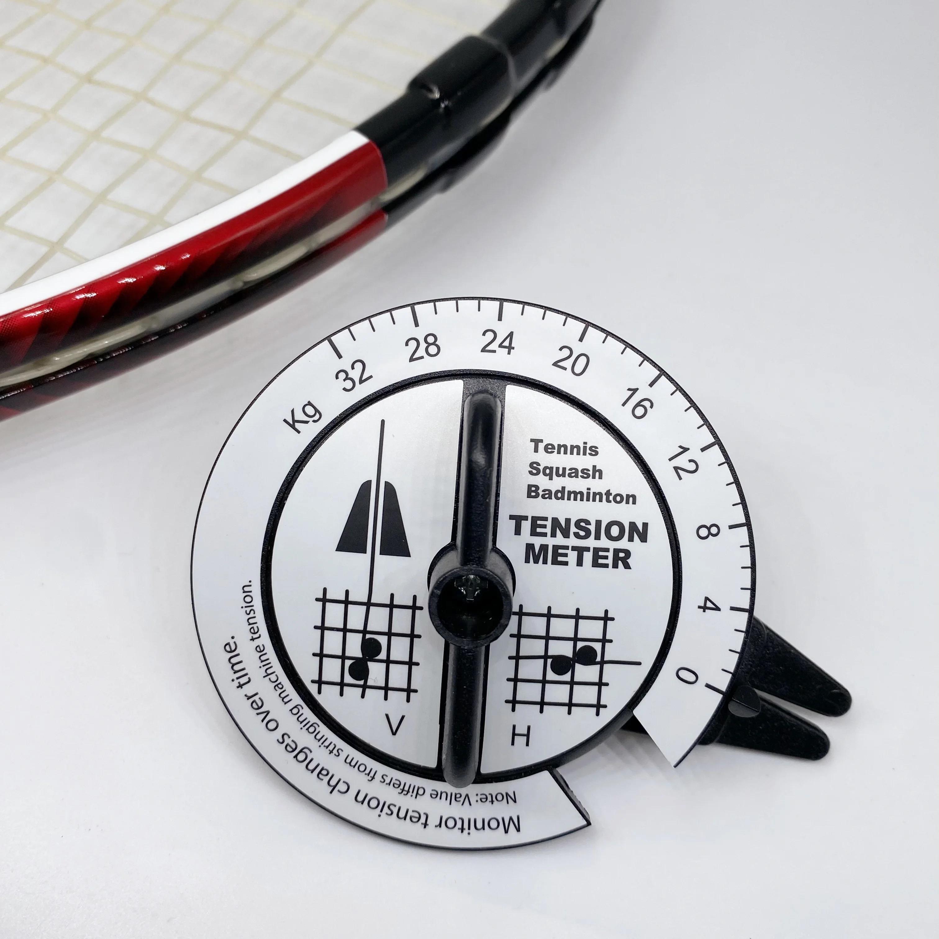 Medidor de tensão de tênis, squash, raquete de badminton - monitoramento preciso da tensão das cordas
