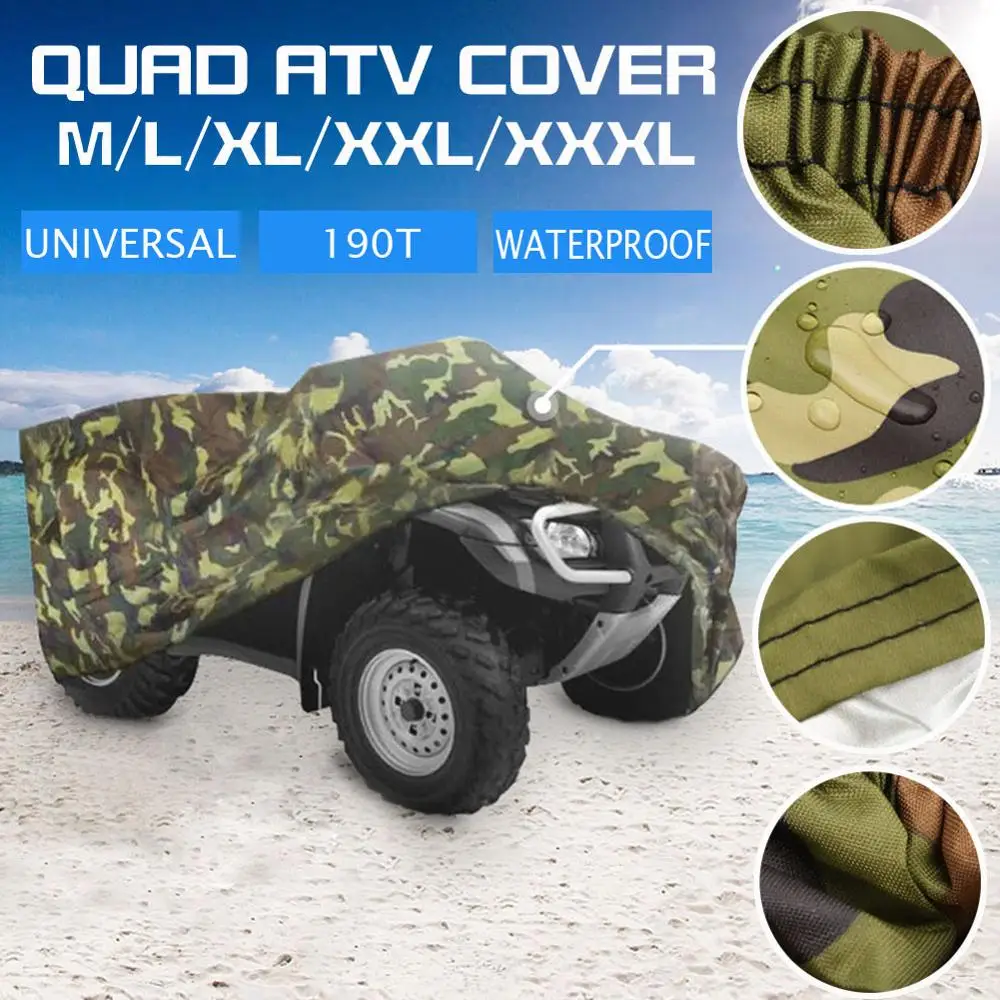 Wasserdichte Biker Abdeckung 190T Camouflage Wasserdichte Motorrad Abdeckung Quad ATV Fahrzeug Roller Motorrad Abdeckung Fahrrad Fall Zelt